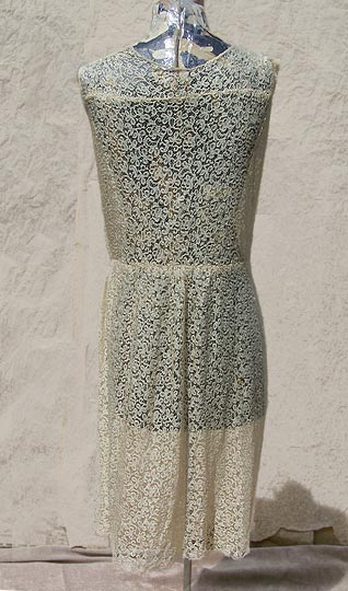 vintage 20s gold lace flapper dress