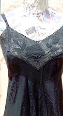 vintage 30s 40s decorated black slip