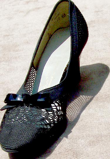 vintage 30s 40s swing lace babydoll heels