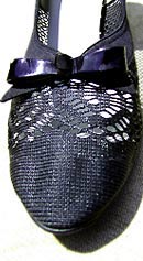 vamp vintage 30s 40s bowed lace babydoll heels
