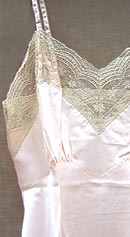 aristocrat in lingerie vintage 40s peach rayon slip