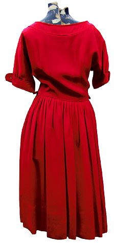 vintage 40s red dress