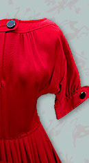 cherrybomb vintage 40s red dress