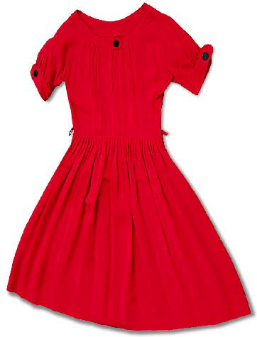 vintage 40s red dress