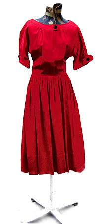 vintage 40s red dress