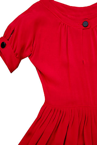 vintage 40s red dress
