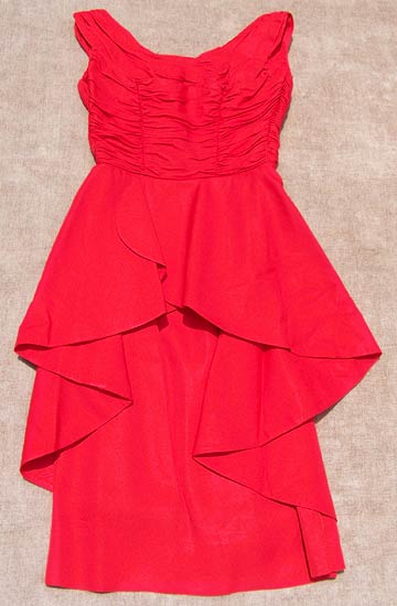 vintage 50s draped cocktail dress
