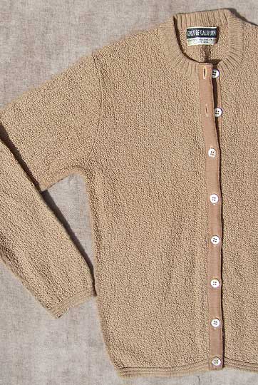 vintage 50s Koret tan boucle cardigan