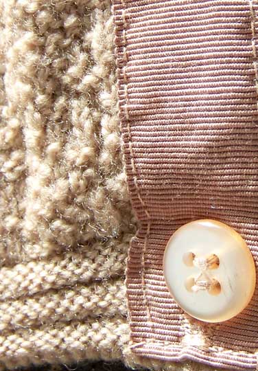 vintage 50s Koret tan boucle cardigan