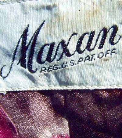 vintage 50s Maxan label