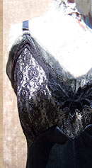 noir noir vintage 50s black nylon slip