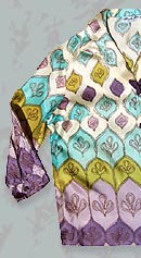faille melody vintage 50s printed blouse