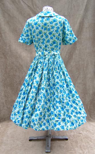 vintage 50s floral cotton dress