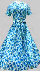 fa-la-la vintage 50s floral cotton dress