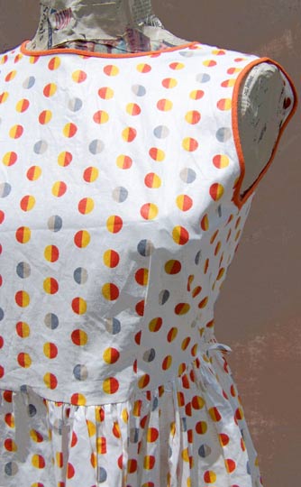 vintage 50s polka dot sundress