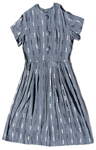 vintage 50s plus size grey dress