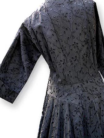 50s glossy black dress