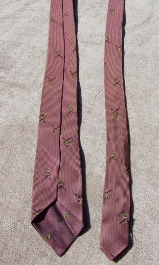 vintage 50s 60s jacquard thin tie