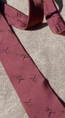 vintage 50s 60s pink thin tie