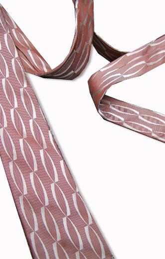 Mad Men 50s 60s red & silver tie