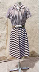 vintage 60s 70s Bleeker Street mod stripe dress