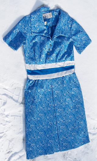 vintage 60s kitschy poly dress