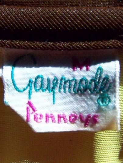 vintage 60s 70s Penneys Gaymode label