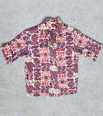 vintage 50s rockabilly tribal print top