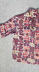 vintage 50s Jack Winter tribal print top