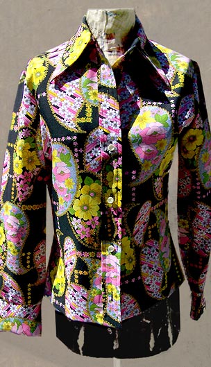 vintage 70s psychedelic funky top