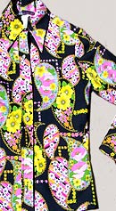 vintage 70s disco groovy print top