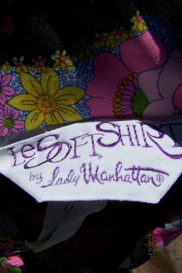 vintage 70s Lady Manhattan le Soft Shirt label