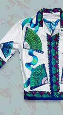 blouse, with narrative vintage 50s novelty print blouse