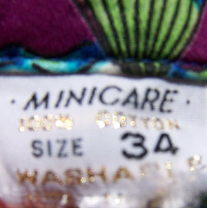 vintage 50s Minicare label