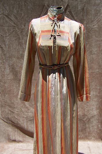 vintage 60s 70s glossy silk caftan