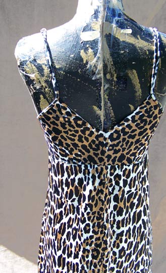vintage 70s Vanity Fair leopard nightgown