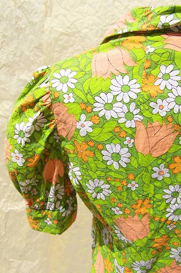 vintage 60s mod wild floral top