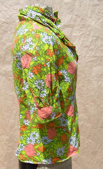 vintage 60s mod wild floral top