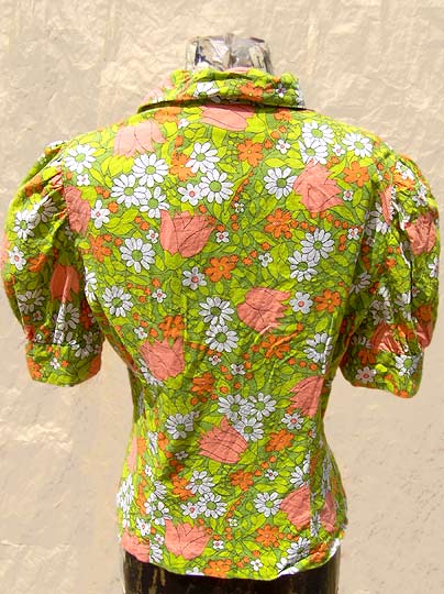 vintage 60s mod wild floral top