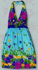 graceful/blinding vintage 60s 70s halter dress