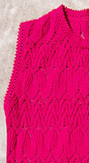 fabric tattoo vintage 60s peekaboo pink knit tank top