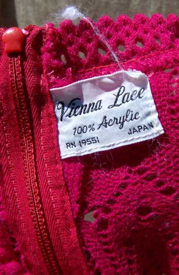 vintage 60s Vienna Lace label