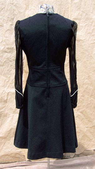 vintage 60s mod Mad Men Megan black dress