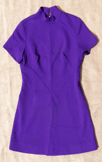 vintage 60s purple mini dress