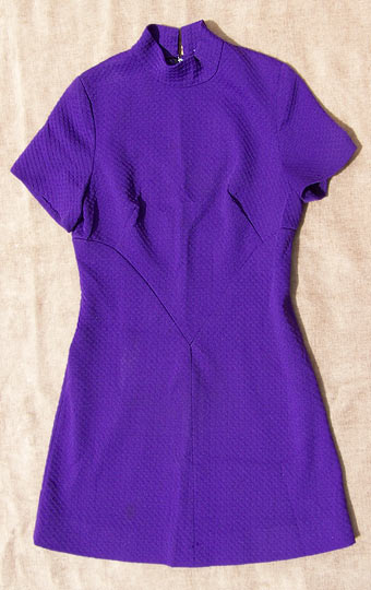 vintage 60s purple mini dress
