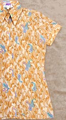 paisley curls vintage 60s 70s lady manhattan belted blouse
