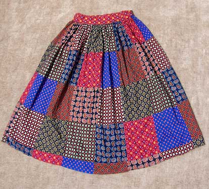 vintage 50s quilted skirt