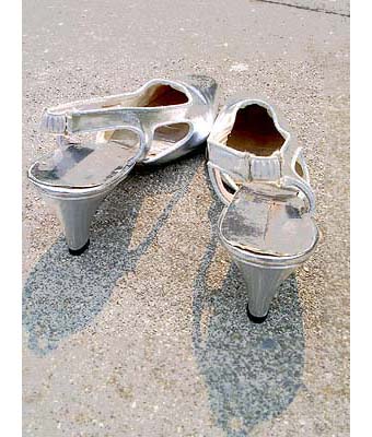 vintage silver shoes