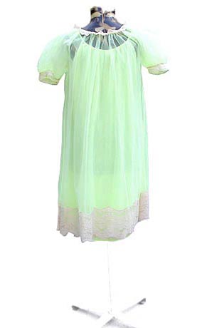 50s chartreuse negligee