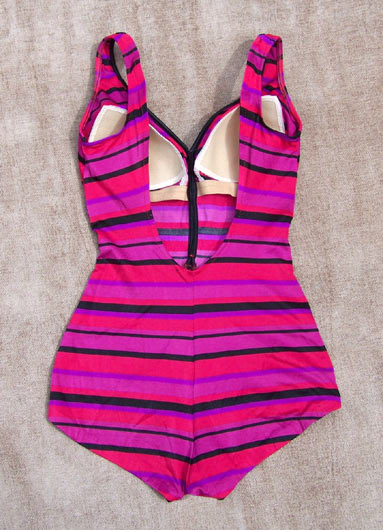 vintage 70s Cole neon purple swimsuit